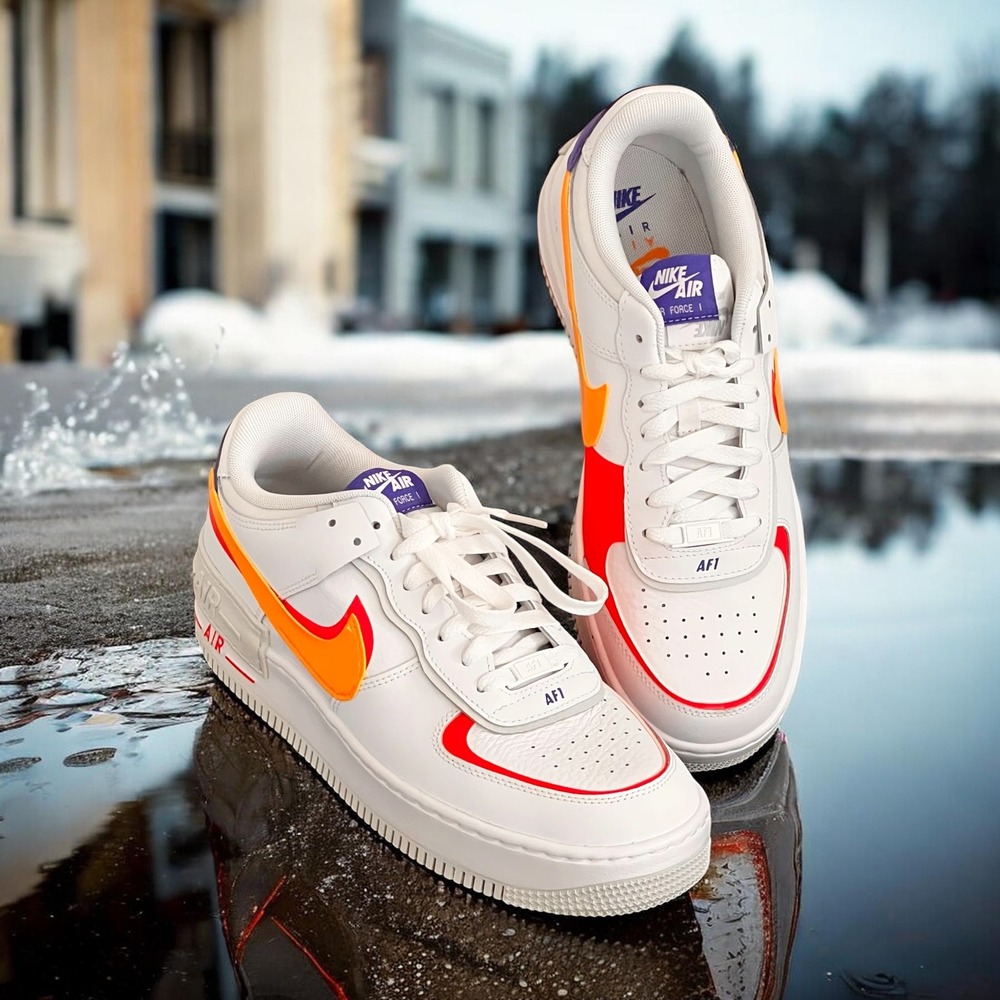 New Nike Air Force 1 Shadow White Sundial Siren Red DZ1847-100 Wmns 11.5 Sneaker